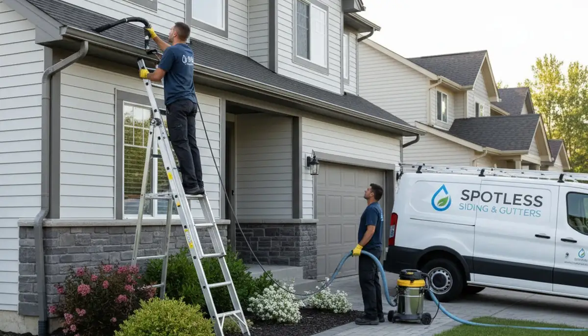 Professional gutter cleaning service in Raleigh, NC to remove debris and prevent water damage