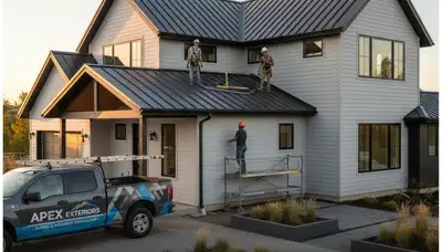 Professional metal roofing installation on Raleigh NC home by Next Level Exteriors