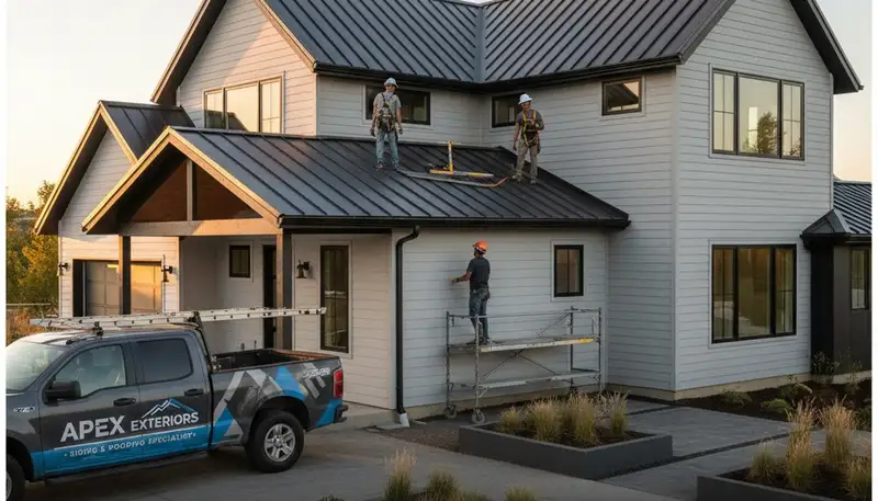 Professional metal roofing installation on Raleigh NC home by Next Level Exteriors