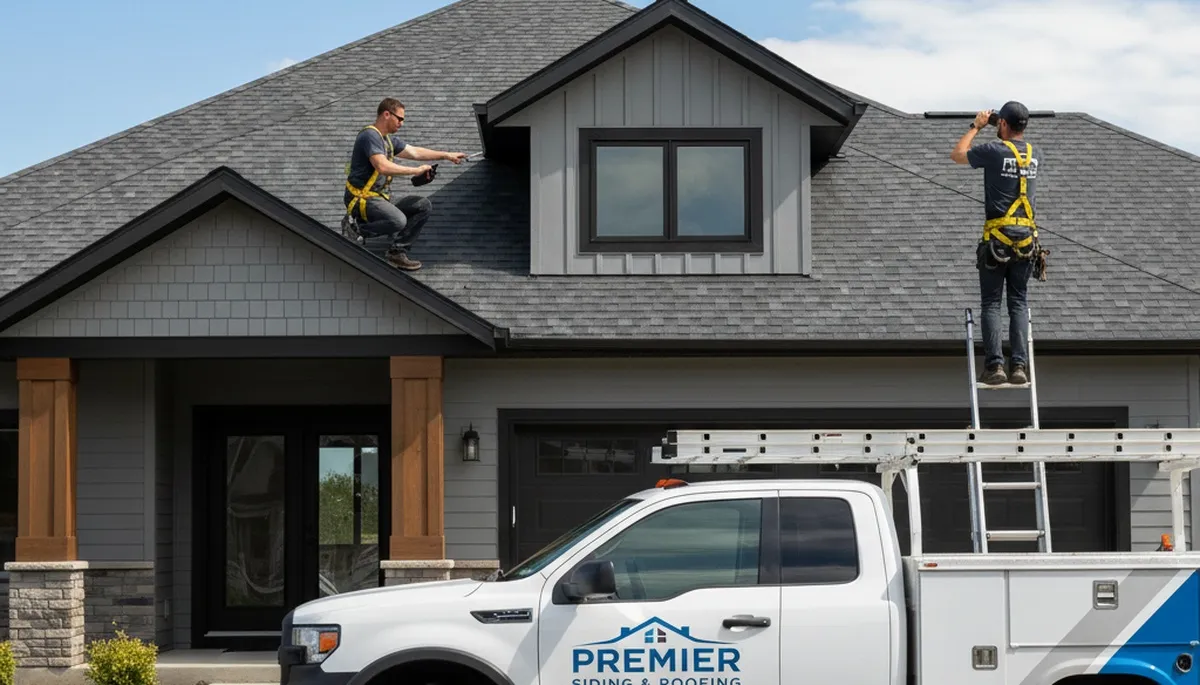 Professional roof inspection and vinyl siding experts in Raleigh, NC assessing home exteriors