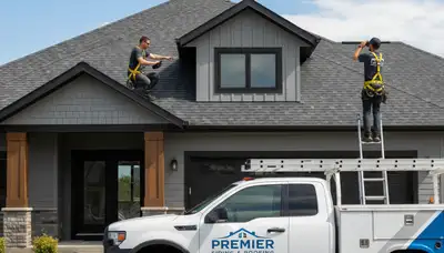 Professional roof inspection and vinyl siding experts in Raleigh, NC assessing home exteriors