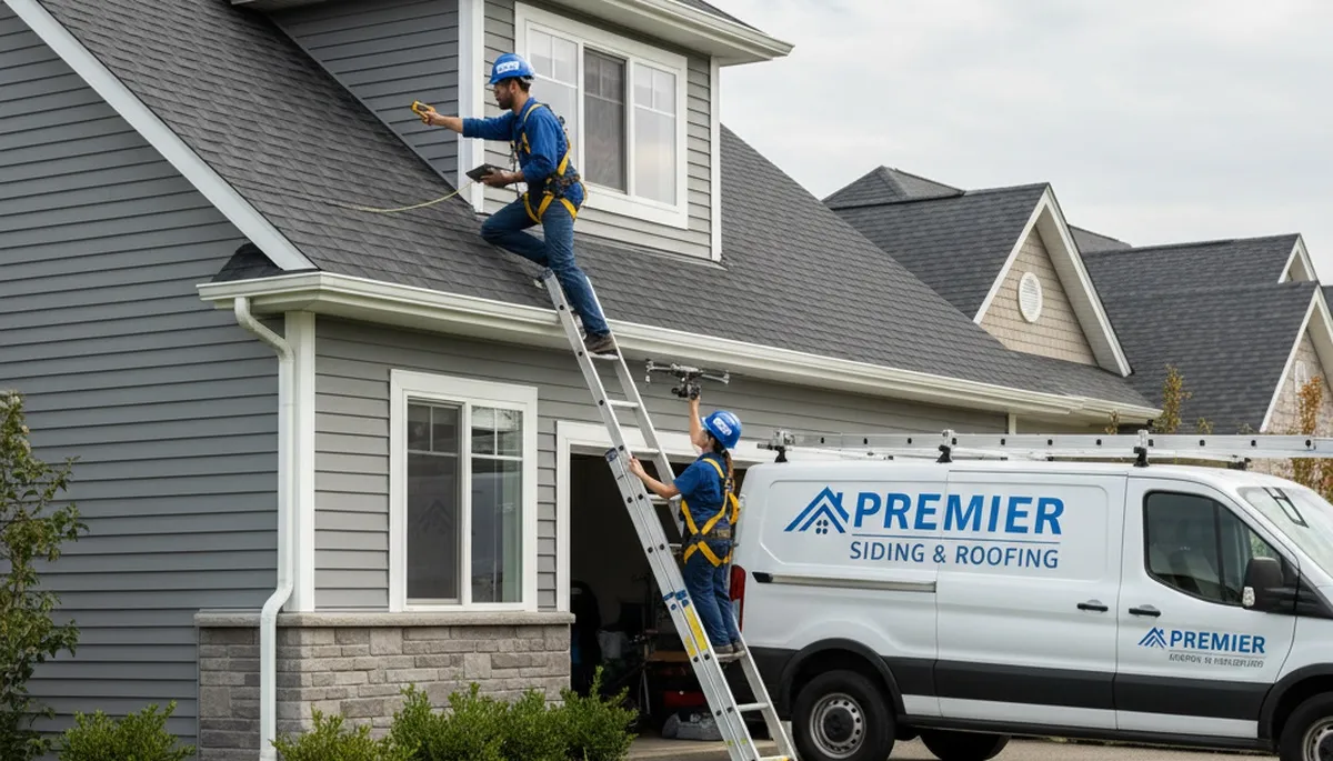 Roof inspection expert assessing residential roof in Raleigh, NC for storm and moisture damage