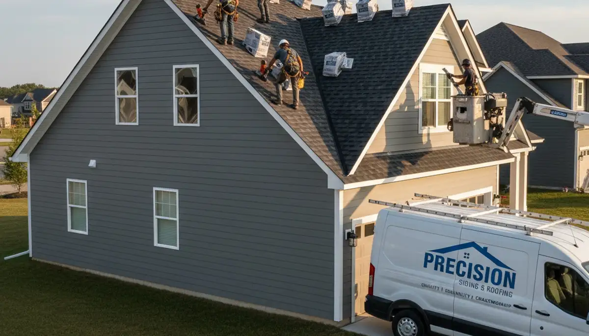 Professional vinyl siding installation on Raleigh NC home exterior by Next Level Exteriors