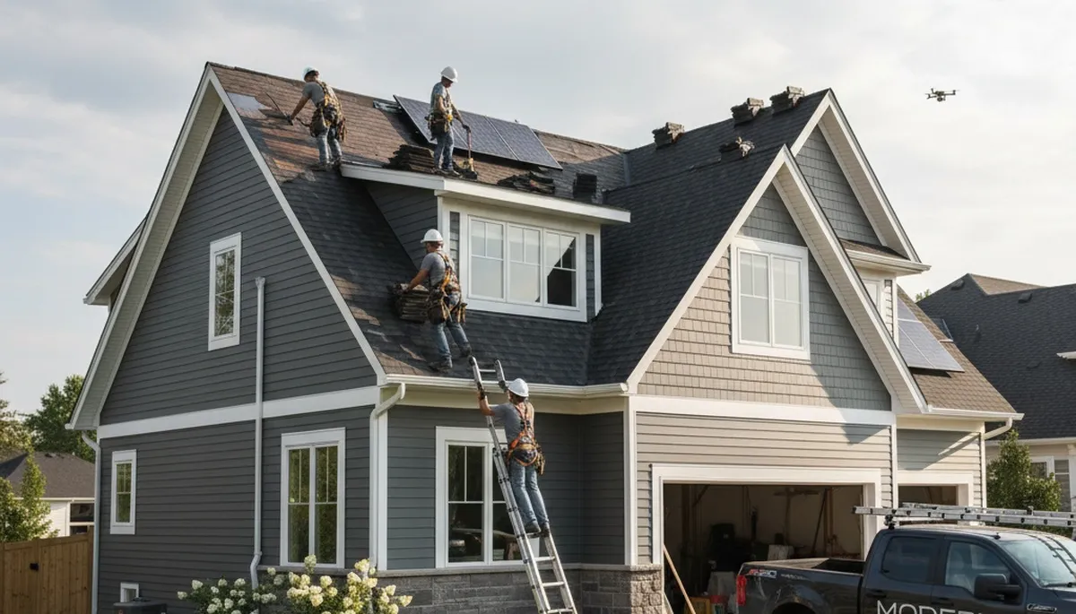 Vinyl siding installation on Raleigh NC home by Next Level Exteriors