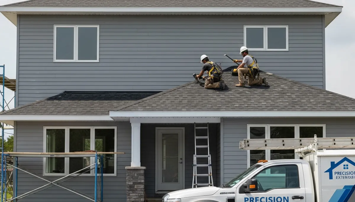 Vinyl siding installation on Raleigh NC home exterior by Next Level Exteriors experts