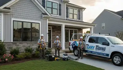 Professional vinyl siding installation on home exterior in Raleigh, NC