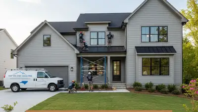Vinyl siding installation on Raleigh NC home exterior by local siding experts