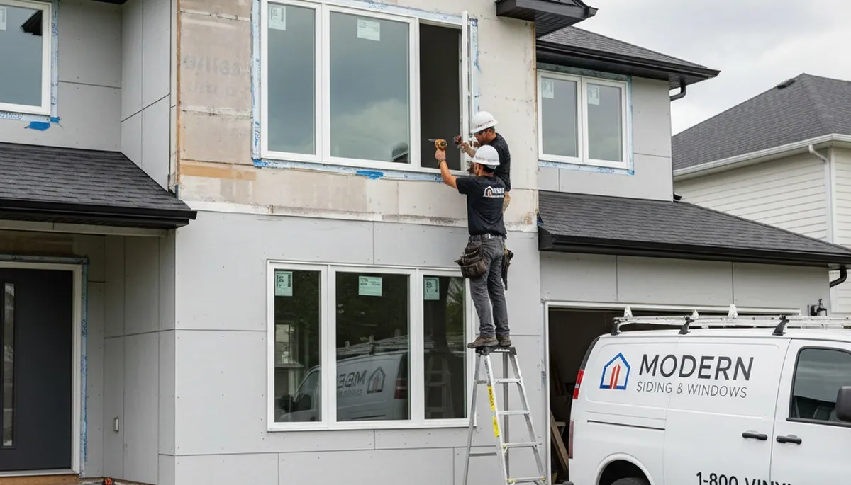 Vinyl siding and window replacement service in Raleigh, NC by Next Level Exteriors