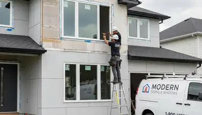 Vinyl siding and window replacement service in Raleigh, NC by Next Level Exteriors